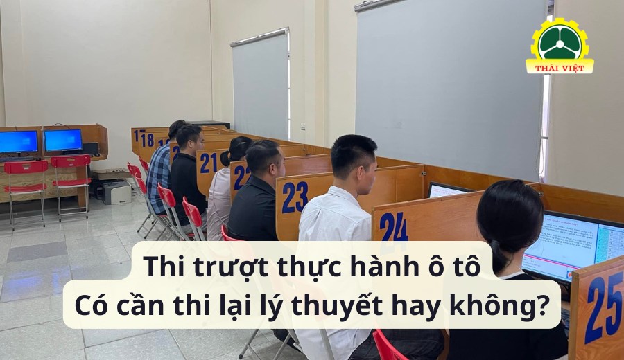 thi truot thuc hanh o to co can thi lại ly thuyet mo phong khong